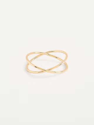 Real Gold-Plated Infinity Band Ring for Women | Old Navy (US)