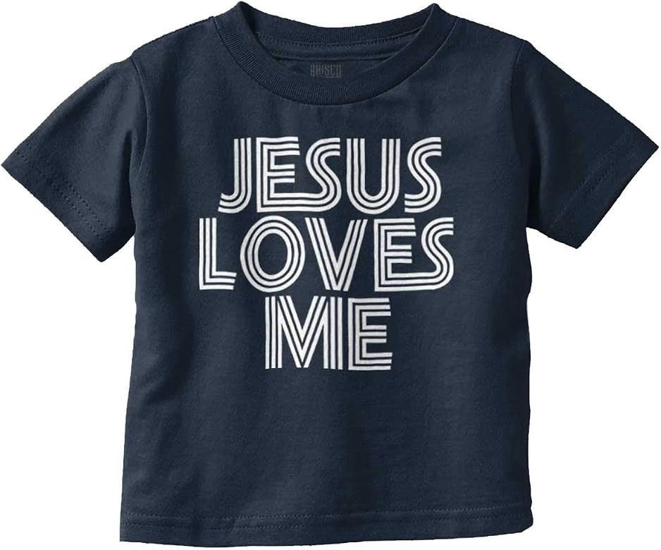 Jesus Loves Me Retro Christian Toddler Boy Girl T Shirt | Amazon (US)