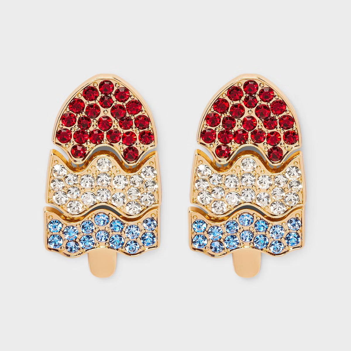 Americana Popsicle Drop Earrings - Red/White/Blue | Target