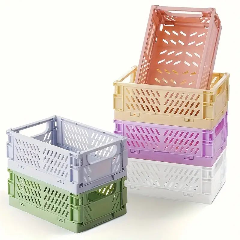 Space-Efficient PP Mini Storage Baskets – 6-Pack Foldable & Stackable Organizers for Home, Offi... | Temu Affiliate Program