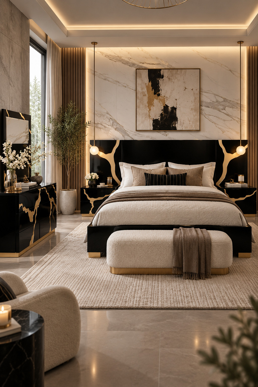 If you like a little drama in your bedroom, THIS is the one 😍 The black and gold combo looks so luxe and honestly feels like something you’d see in a fancy hotel. I’d keep the bedding light and let the furniture do all the talking. Wayfair Labor Day deals are up to 70% off and end in 2 days!
#LuxuryBedroom #WayfairFinds #BlackBedroom #GoldFurniture #BedroomSet #HotelStyleBedroom #LaborDayDeals #WayfairSale 

 #LTKSeasonal #LTKHome #LTKSaleAlert