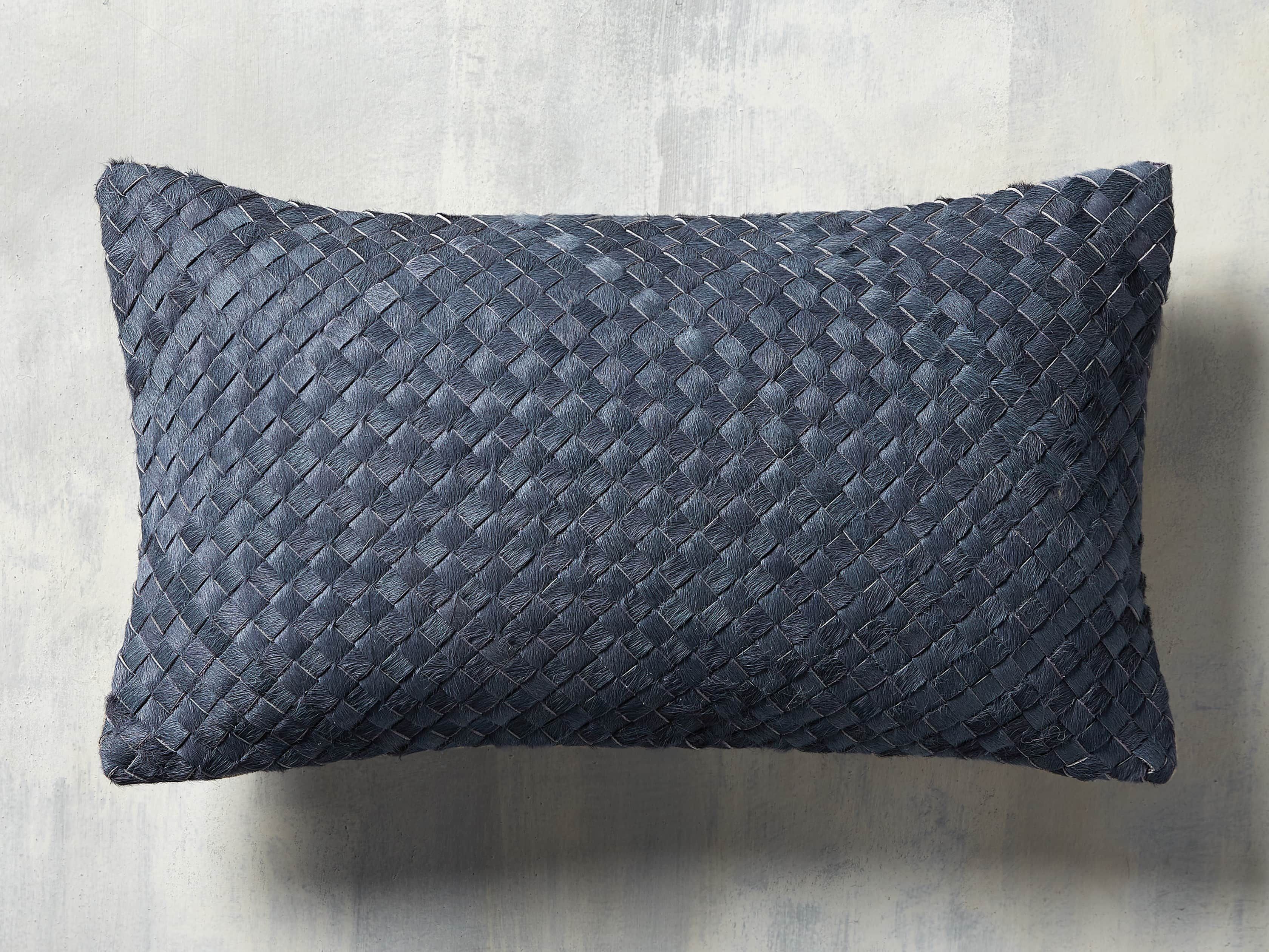 Woven Hide Lumbar Pillow Cover | Arhaus