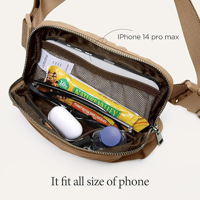 ODODOS Unisex Mini Belt Bag with Adjustable Strap Small Fanny Pack for Workout Running Traveling ... | Amazon (US)