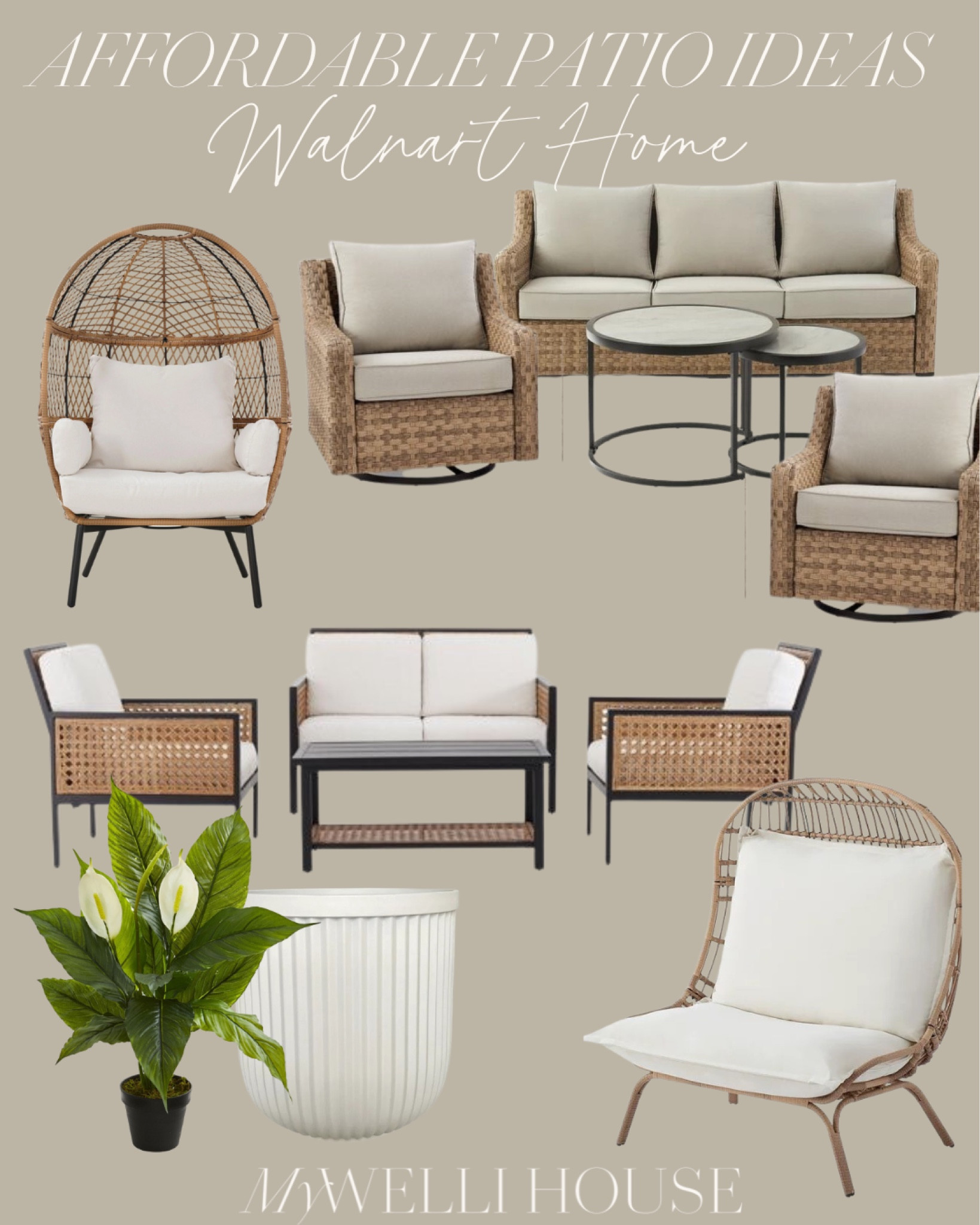 SALE ALERT: Purchase the River Oaks set separate to save $100! Swivel chair set is $497 and the River Oaks 3 piece sofa and nesting tables is 597. Grab yours before they sell out for good.

 outdoor ideas, affordable patio furniture. #patioideas #homedecorideas #walmarthome #walmartfinds

#LTKSeasonal #LTKsalealert #LTKFind