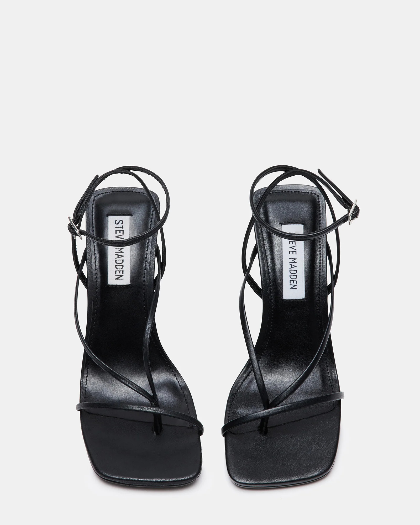 ANNIE Black Women's Strappy Square Toe Heel | Steve Madden (US)