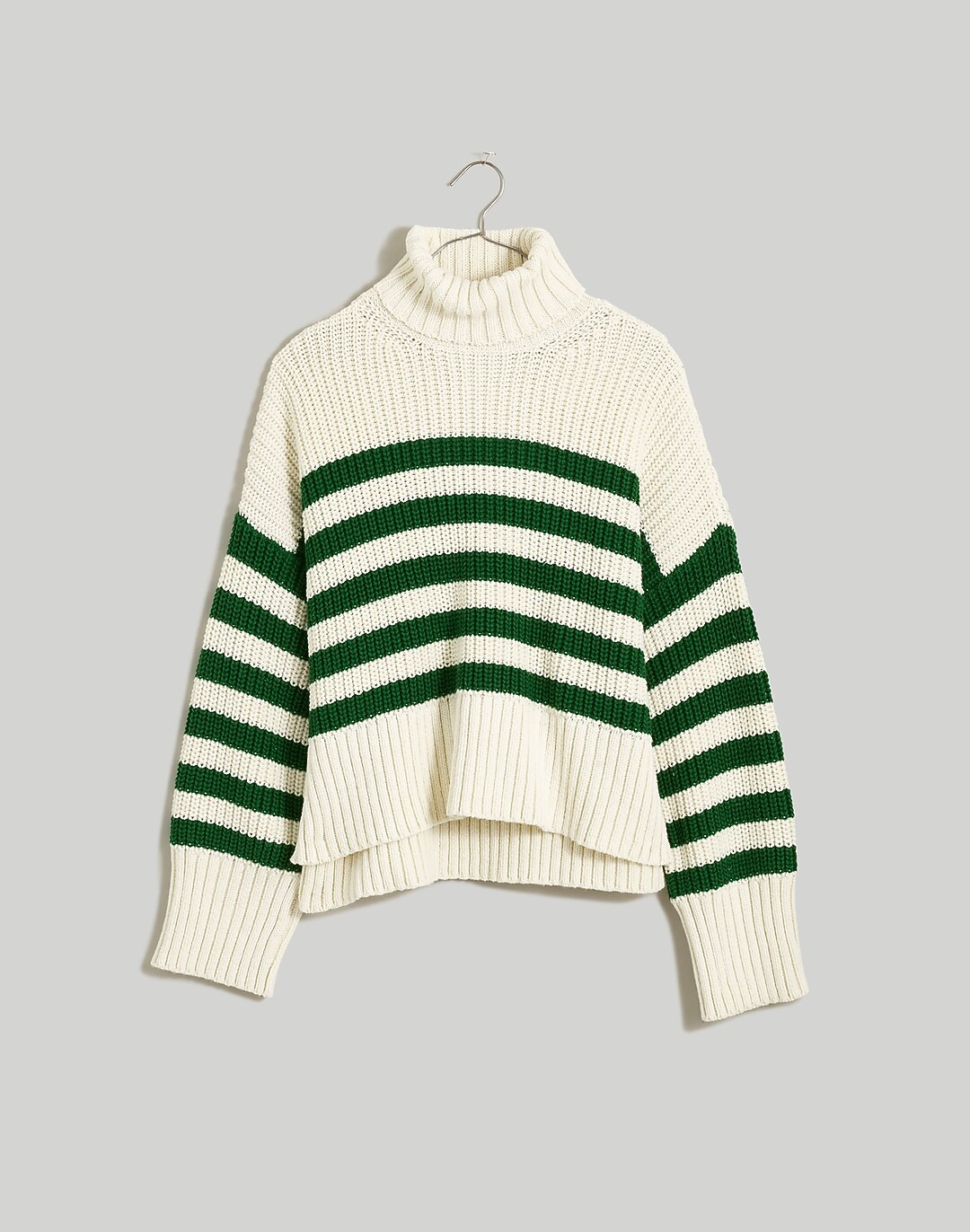 Wide Rib Turtleneck Sweater in Stripe | Madewell