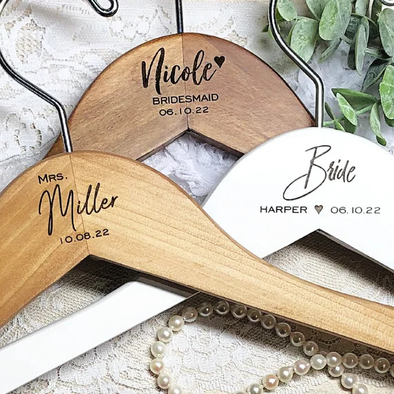 Bridesmaid Hangers Personalized Hanger for Wedding Dress - Etsy | Etsy (US)