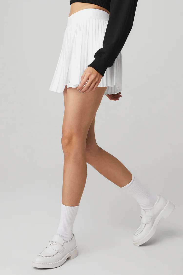 Aces Tennis Skirt - White | Alo Yoga (US)