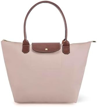 Tote Bag for Women Foldable Shoulder Bag Nylon Weekend Hobo Handbag | Amazon (US)