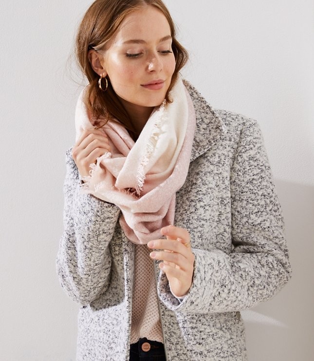 Oversized Plaid Infinity Scarf | LOFT | LOFT