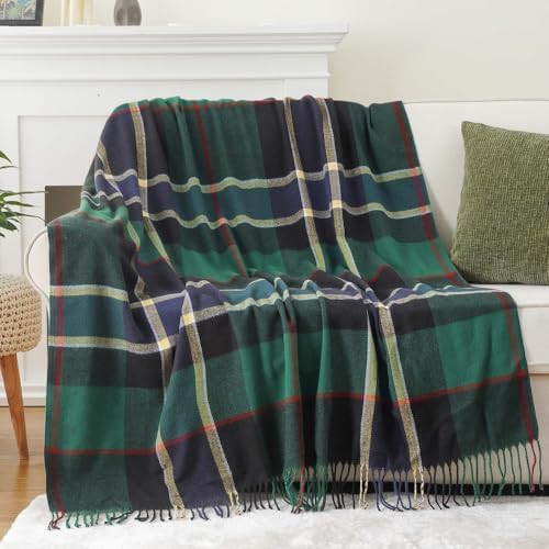 BATTILO HOME Forest Green Plaid Throw Blanket for Couch - Christmas Plaid Blanket Buffalo Checker... | Amazon (US)