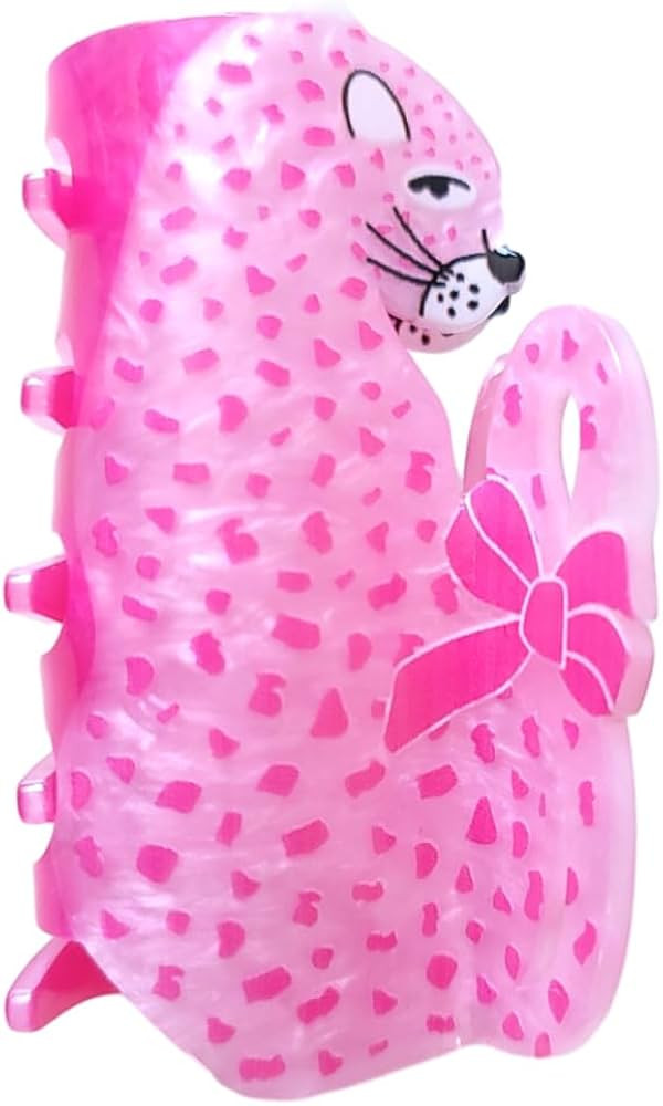 Pink Leopard Hair Clip,Acrylic Claw Clips,Hair Clips for Women | Amazon (US)
