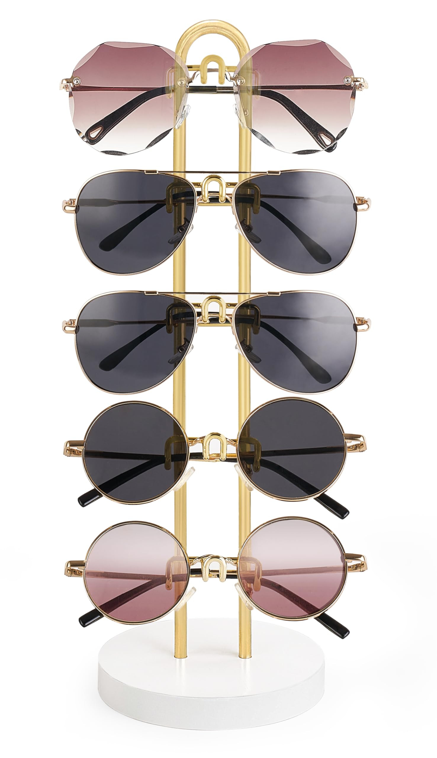 Mkono Sunglasses Organizer Glasses Holder Stand Sunglass Storage Eyeglasses Rack Metal Frame with... | Amazon (US)