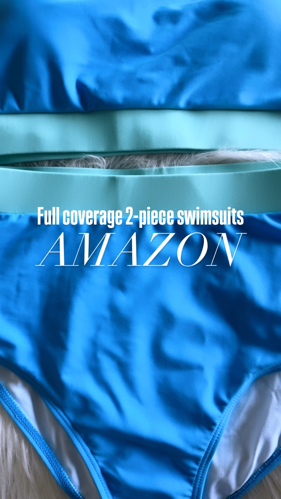 Here is a little roundup of my fav @amazon two piece swimsuits that are still full coverage!!!! That are all so comfy and flattering!!!! 
⬇️⬇️⬇️
Swimsuits TTS wearing medium

#LTKStyleTip #LTKSwim #LTKVideo