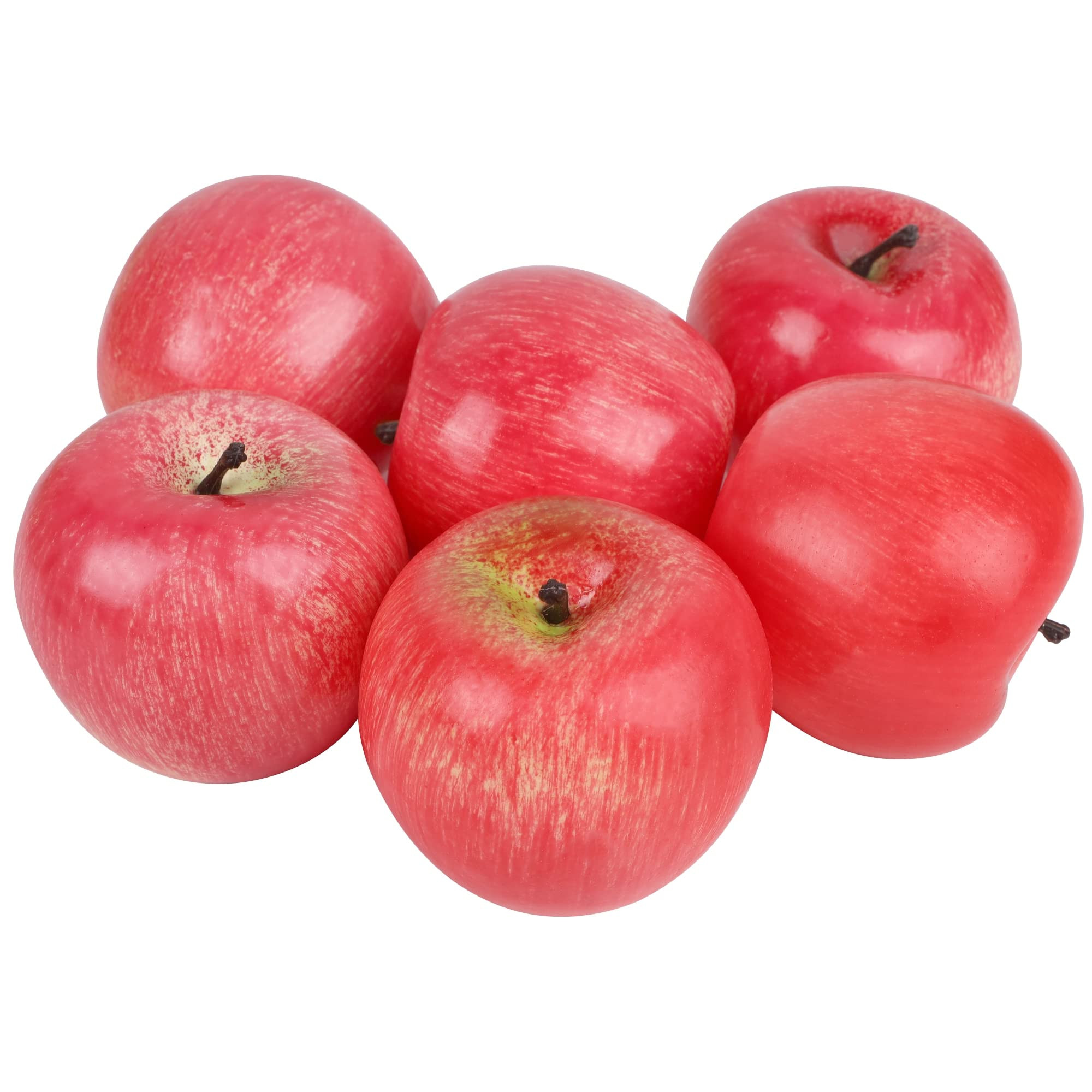 Fake Fruit Artificial Apples, Set of 6 Decorative Fruit Lifelike Faux Apples Realistic Fruits App... | Amazon (US)