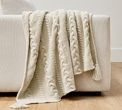 Classic Cable Knit Throw | Pottery Barn (US)