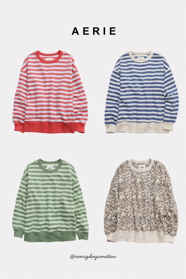 Stripe sweatshirt perfect for spring! Also as a set with matching pants! Have and love! It’s very comfy - size down if between

#LTKmomlife #LTKootd #LTKdayinmylife