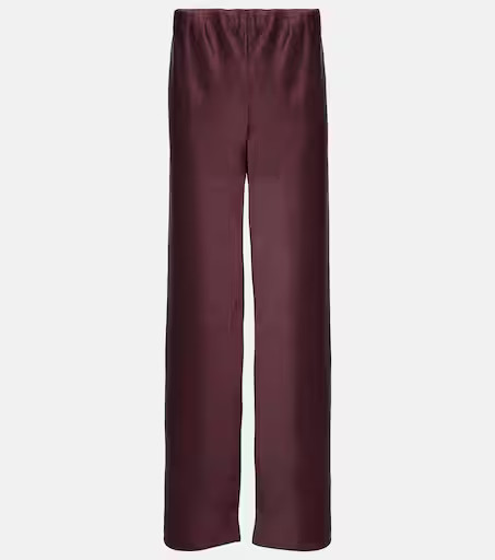 High-rise satin wide-leg pants | Mytheresa (UK)