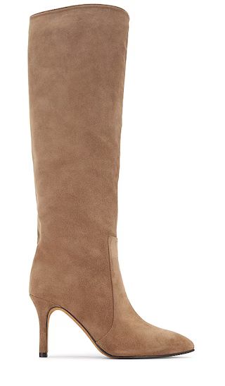 Suede Tall Boot in Brown | Revolve Clothing (Global)