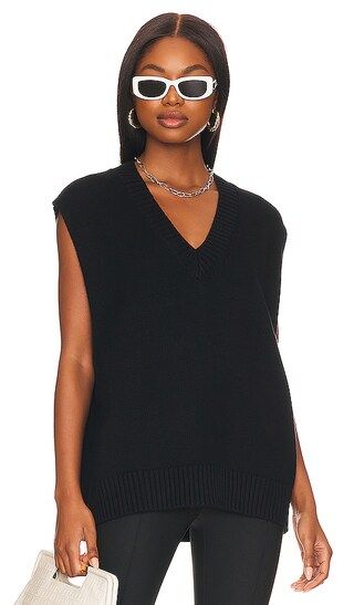 Oversized Sweater Vest in Black | Revolve Clothing (Global)