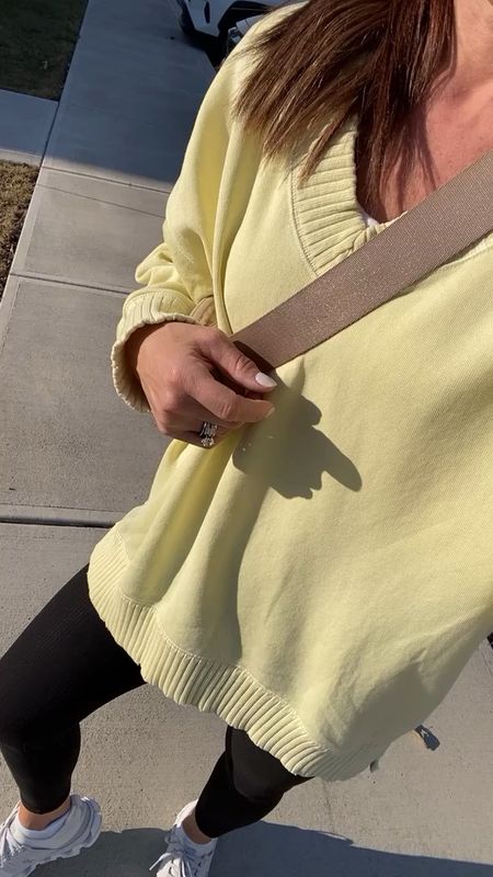 Linking up the newer version of this sweatshirt from @aerie
Such a pretty color!!
Favorite ribbed leggings  

#LTKstyletip #LTKover40 #LTKfitness