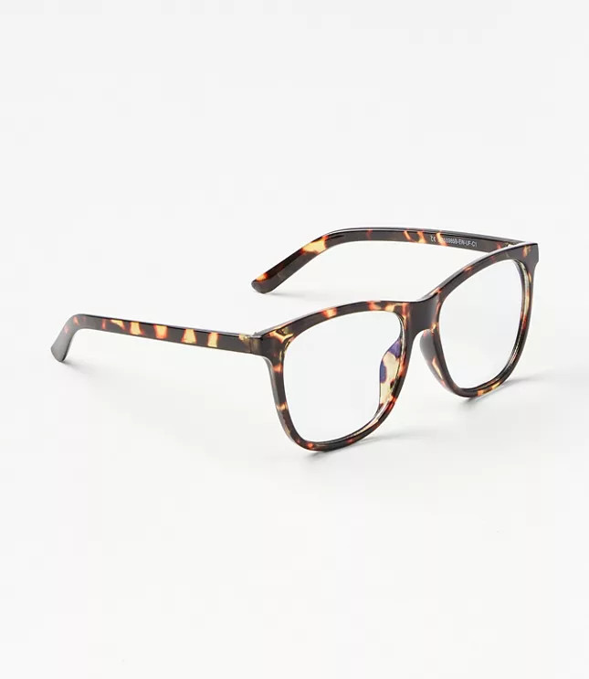 Oversized Rectangle Blue Light Protection Glasses | LOFT