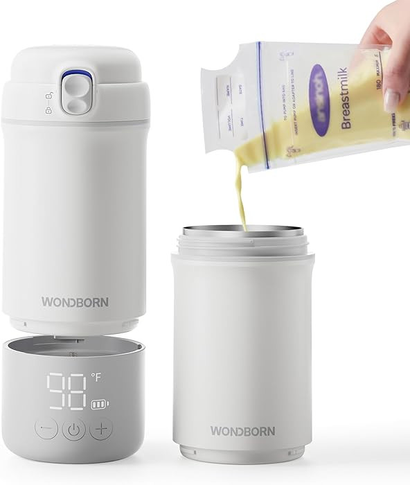 Portable Bottle Warmer for Travel, Dishwasher Safe, 3X Faster & Even Heating, 8 Feeds per Charge,... | Amazon (US)