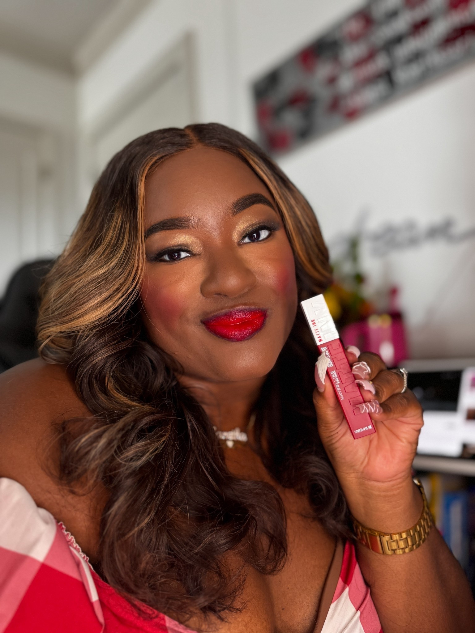 Is this the best red lipstick for brown skin 👀 Maybelline has a new formula for their Superstay Matte Ink! It glides on like butter, promises to last all day without touch ups, and claims to be transfer proof. I’m wearing shade 20 Pioneer, it’s a “wine red"❤️

#LTKStyleTip #LTKBeauty #LTKFindsUnder50