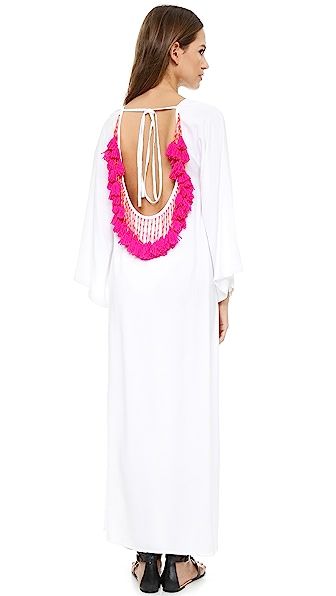 Sundress Alaia Maxi Beach Dress - White/Pink | Shopbop