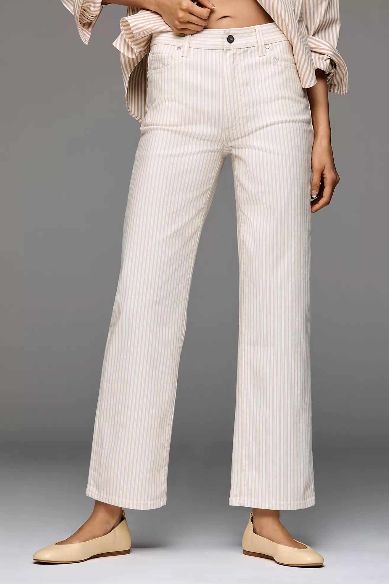 PAIGE Anessa Rounded Pocket High-Rise Straight-Leg Ankle Jeans | Anthropologie (US)