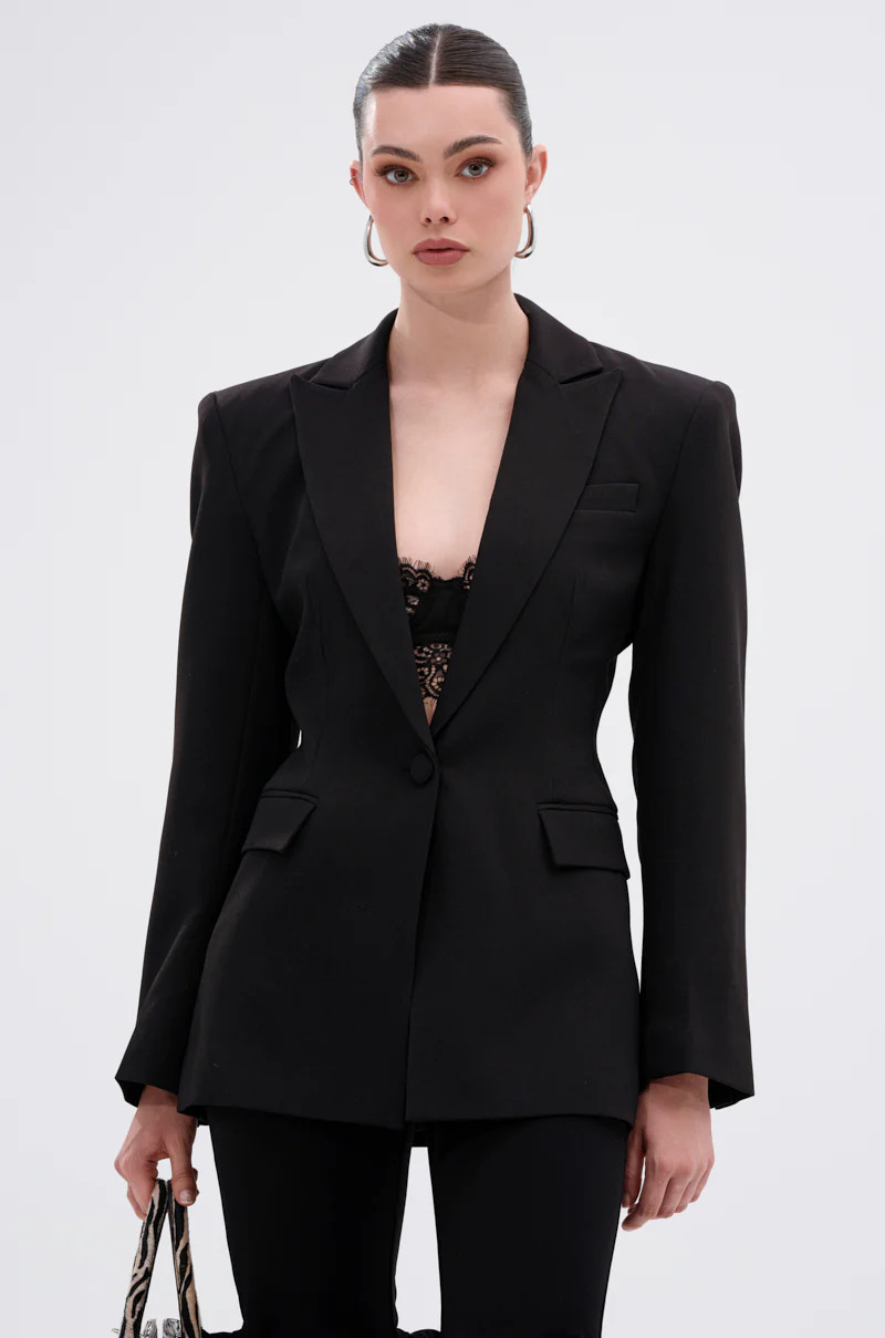 AKIRA Perfect Fit Blazer | Black | Size Large | AKIRA