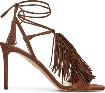 Aquazzura Gytane Fringe Ankle Sandal (Women) | Nordstrom | Nordstrom