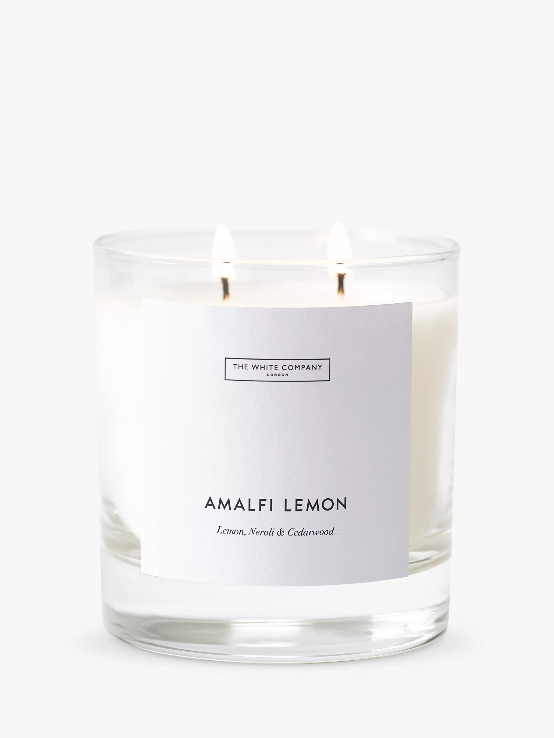 The White Company Amalfi Lemon Two Wick Scented Candle, 280g | John Lewis (UK)