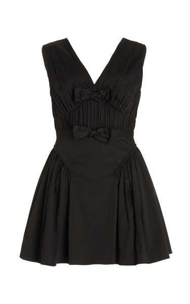 Bow-Embellished Cotton Mini Dress | Moda Operandi (Global)