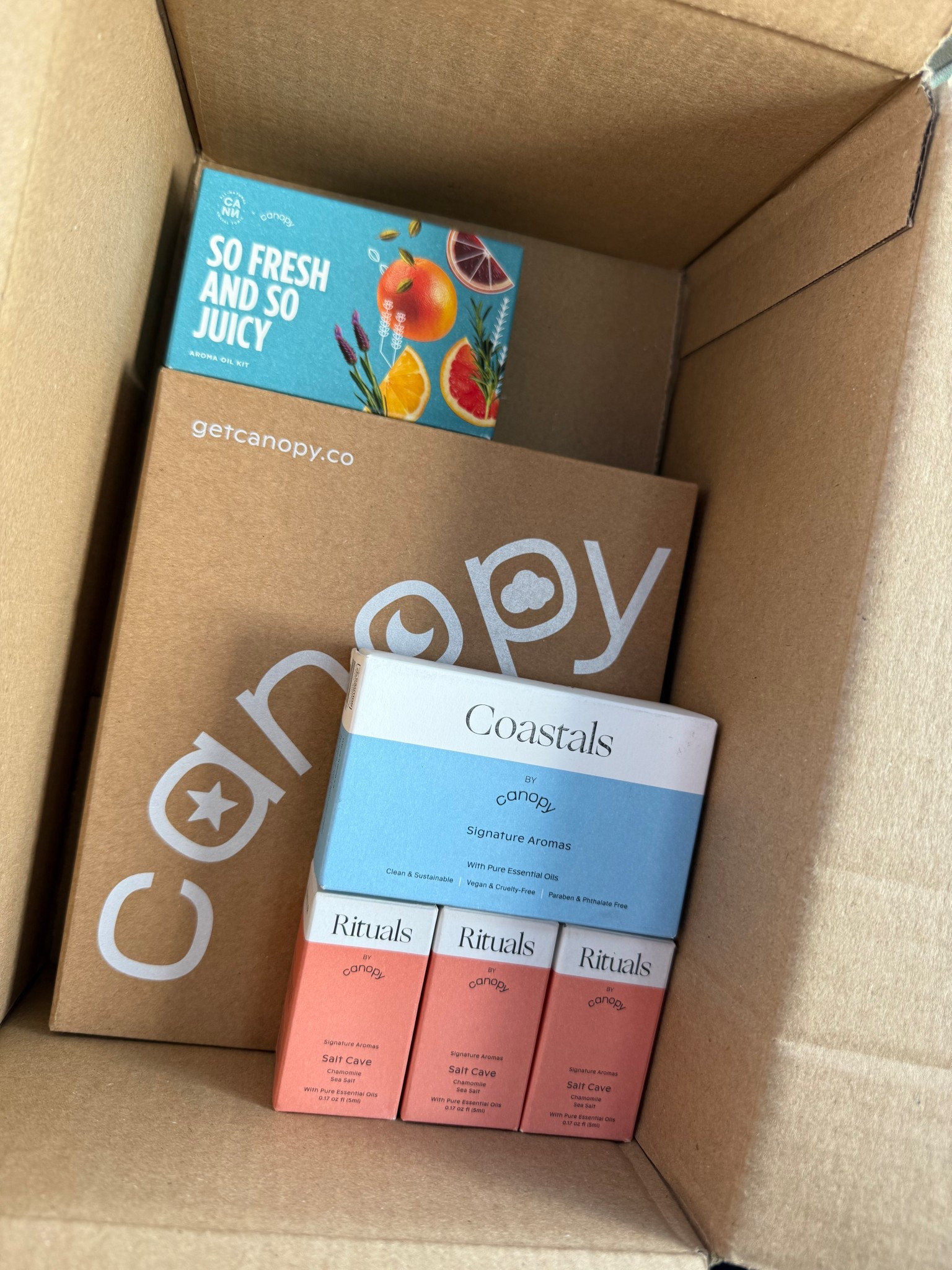 We love our canopy humidifier but I truly love that it doubles as a humidifier! My favorite scents are salt cave, the coastals line, and their signature scent unwind. 

#LTKFindsUnder50 #LTKHome #LTKFamily