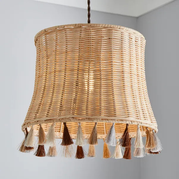 Fiesta Rattan Tassel Easy Fit Pendant Shade | Dunelm (migrated)