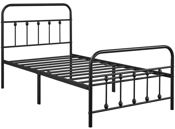 SmileMart Metal Bed Frame with High Headboard and Footboard Slatted Bed Base,Twin Size | Walmart (US)