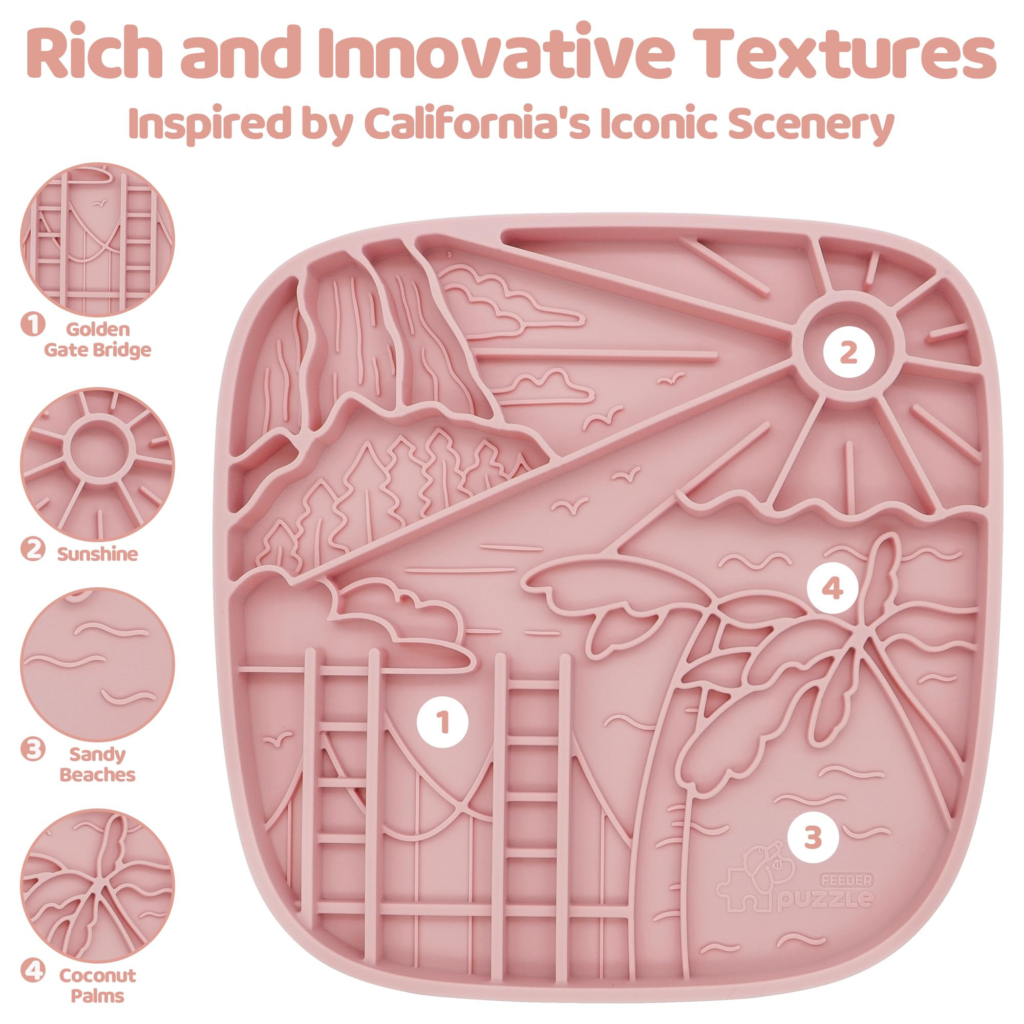 Snuffle Mat and Lick Mat for Dogs, California Textured Slow Feeder, 0.75 Inch Thin Silicone Mat H... | Amazon (US)