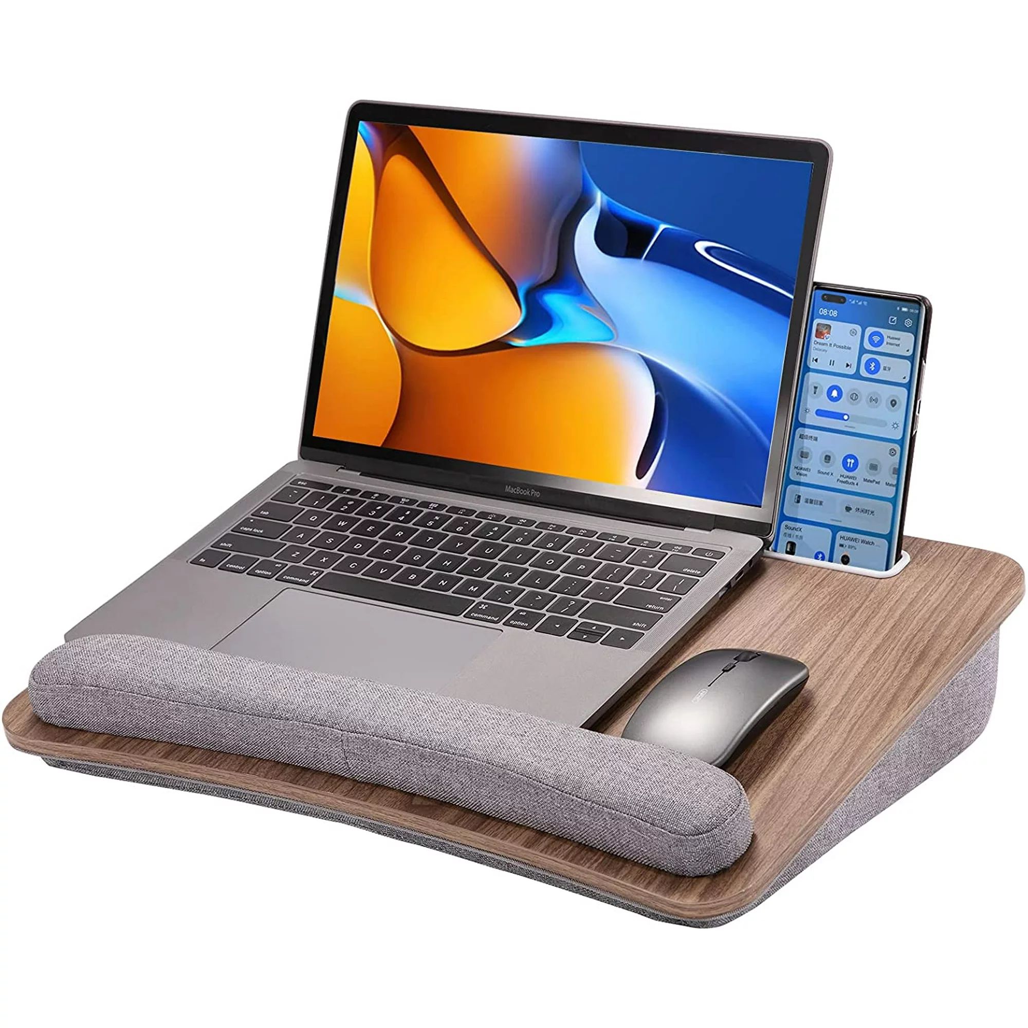 Portable Home Office Lap Desk with Pillow Cushion Fits Up To 15.6 Inch Laptops | Walmart (US)