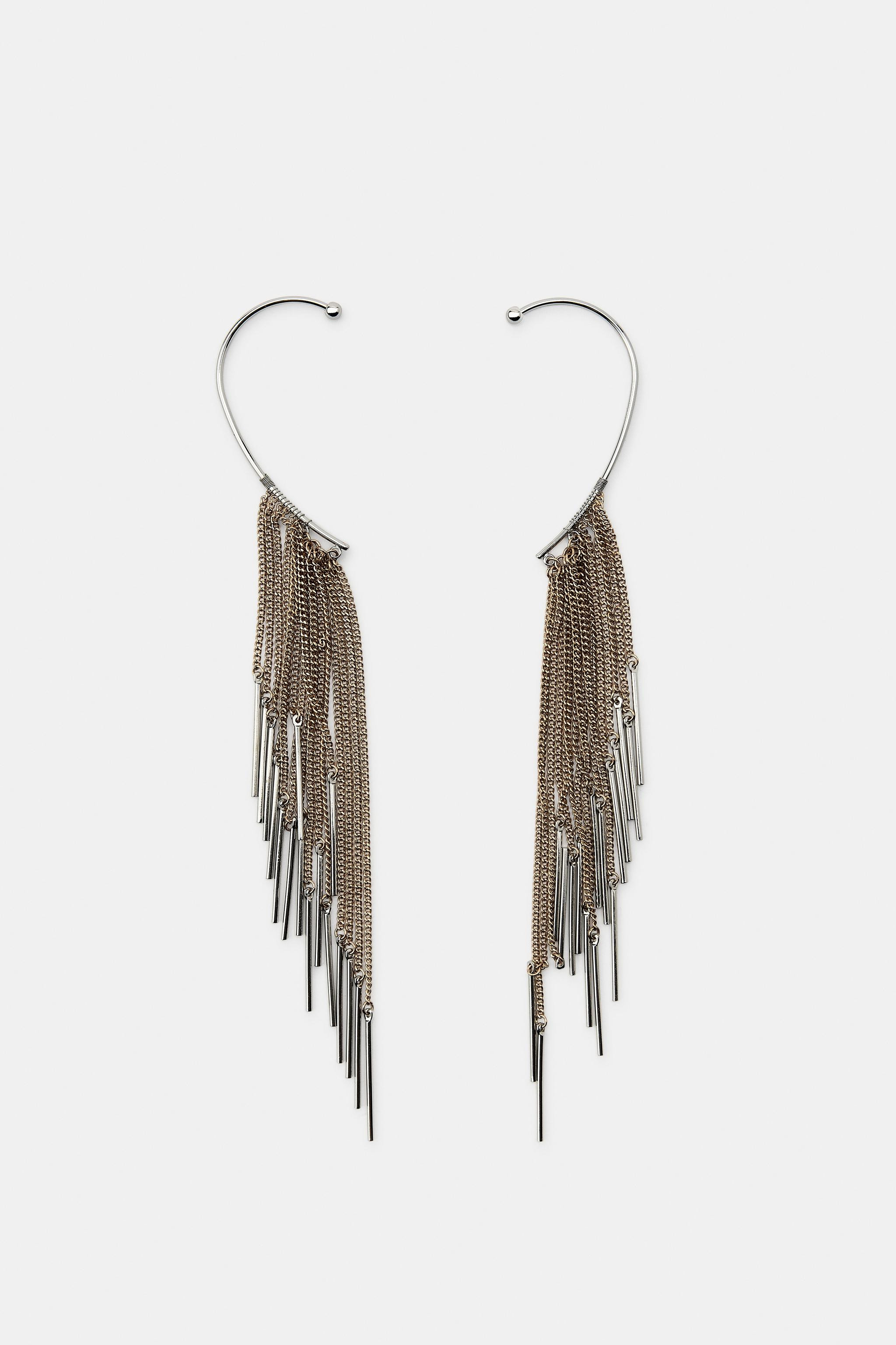CHAIN CASCADE EAR CUFF EARRINGS | Zara US