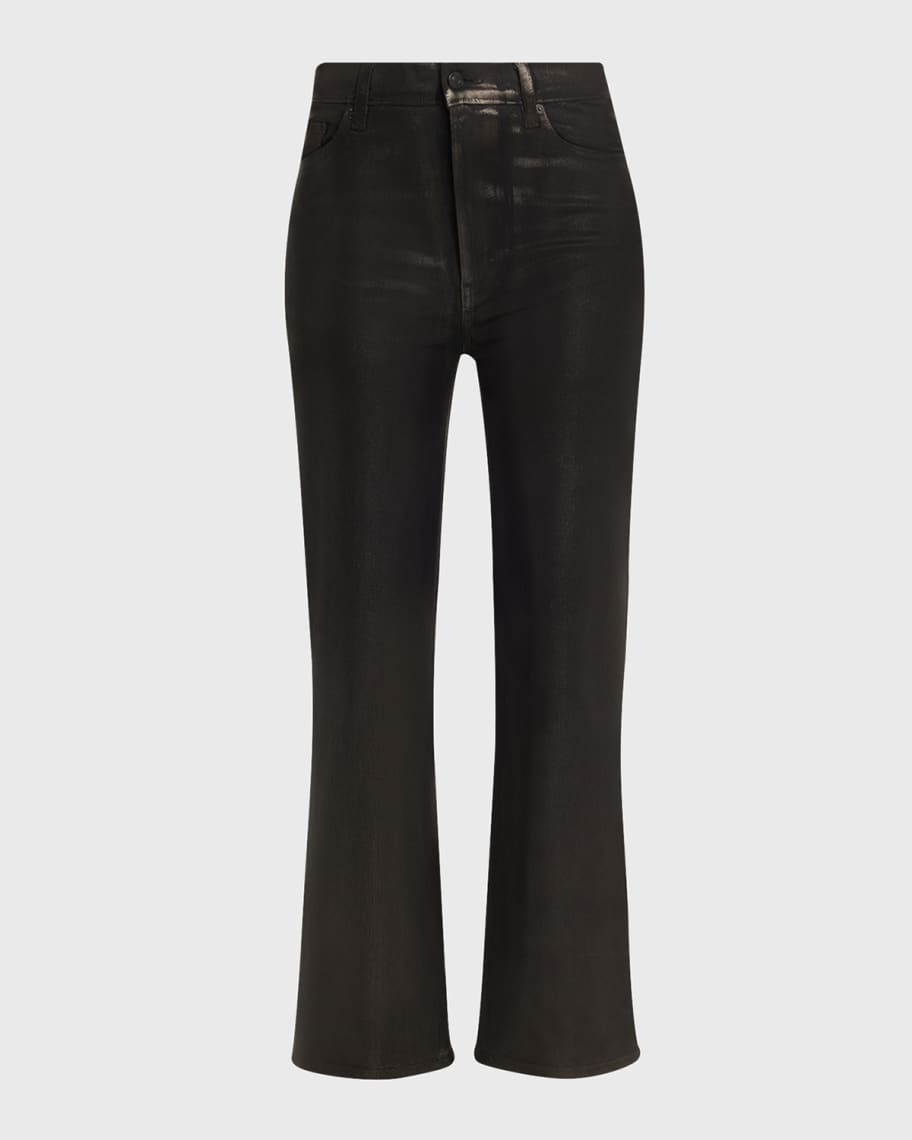 FRAME Le Sleek Straight Coated Jeans | Neiman Marcus