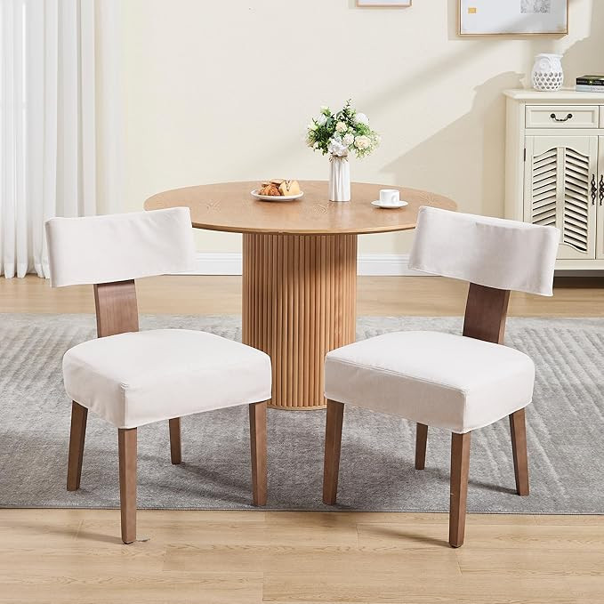Wahson Modern Dining Chairs Set of 2 with Seat Covers, Upholstered Farmhouse Kitchen Chairs with ... | Amazon (US)