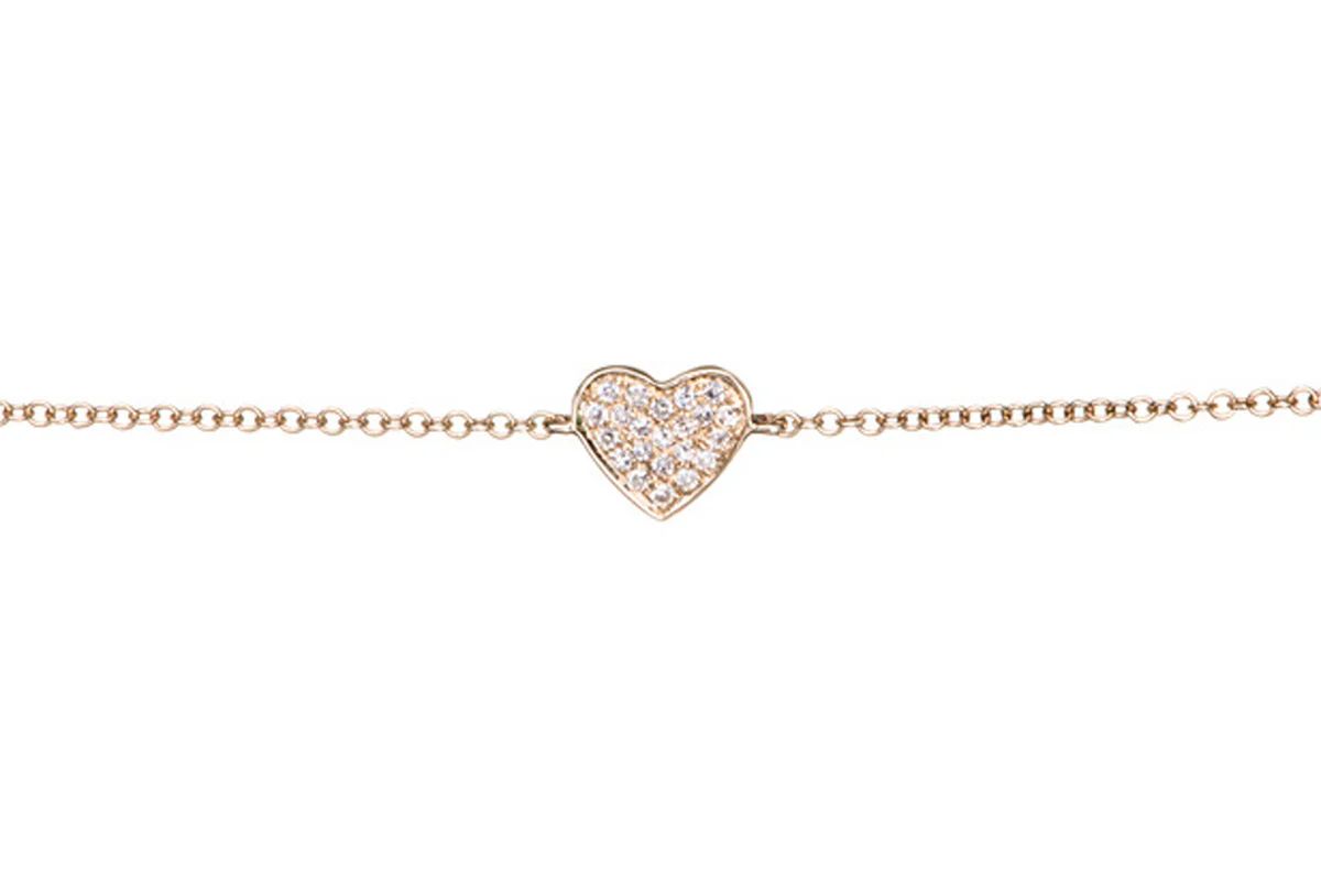 Diamond Heart Chain Bracelet | EF Collection