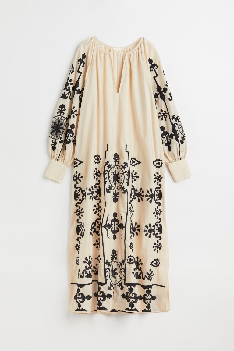 Embroidered Cotton Dress | H&M (US)