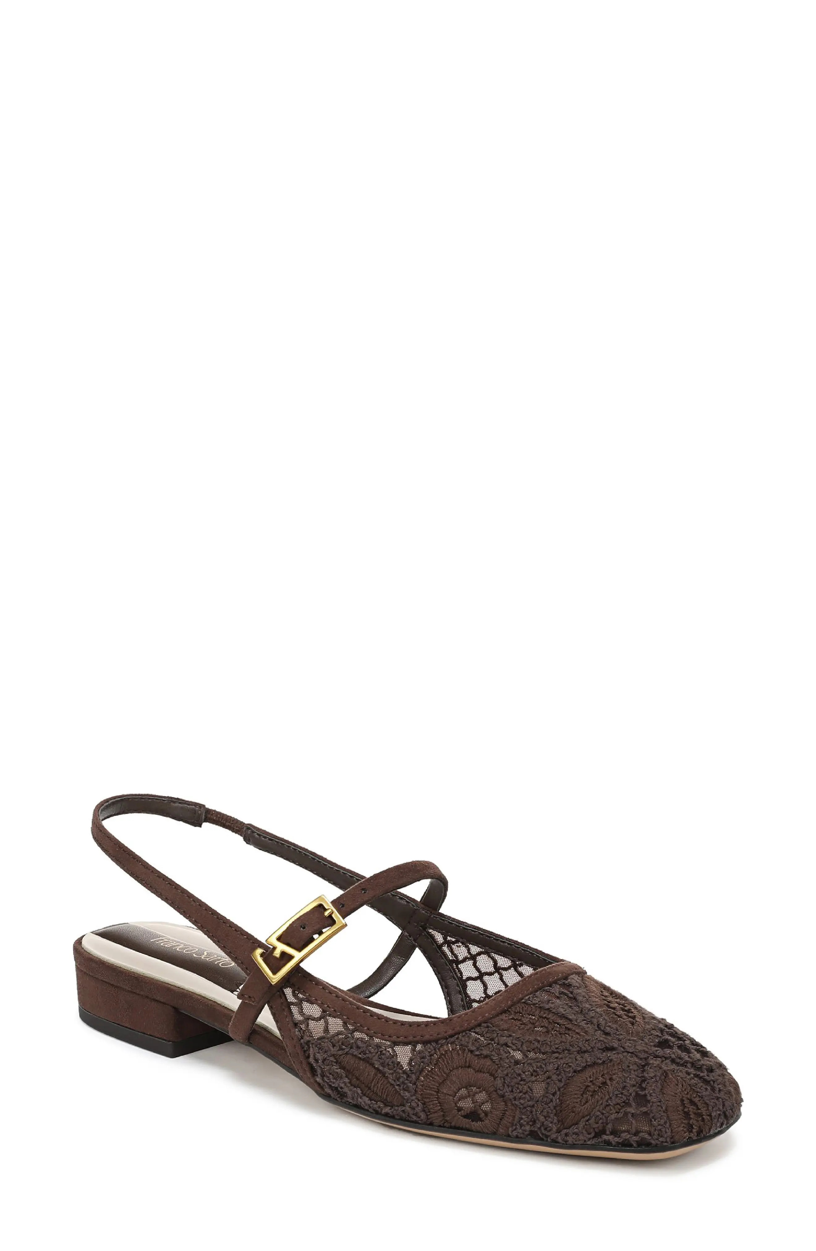 Franco Sarto Destin Slingback Flat in Umber Brown at Nordstrom, Size 6 | Nordstrom
