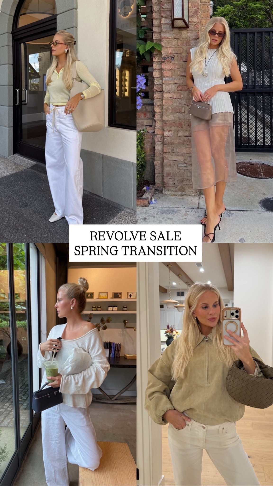 Revolve Sale - Spring Transition! Small in polo, small in sweater tank & skirt, small in OTS sweater, medium in jacket! #kathleenpost

