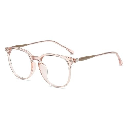 Firmoo Blue Light Glasses for Women/Men, Stylish Big Frame Blue Light Blocking Glasses for Computer, Pink Clear, KBT7277 | Amazon (US)