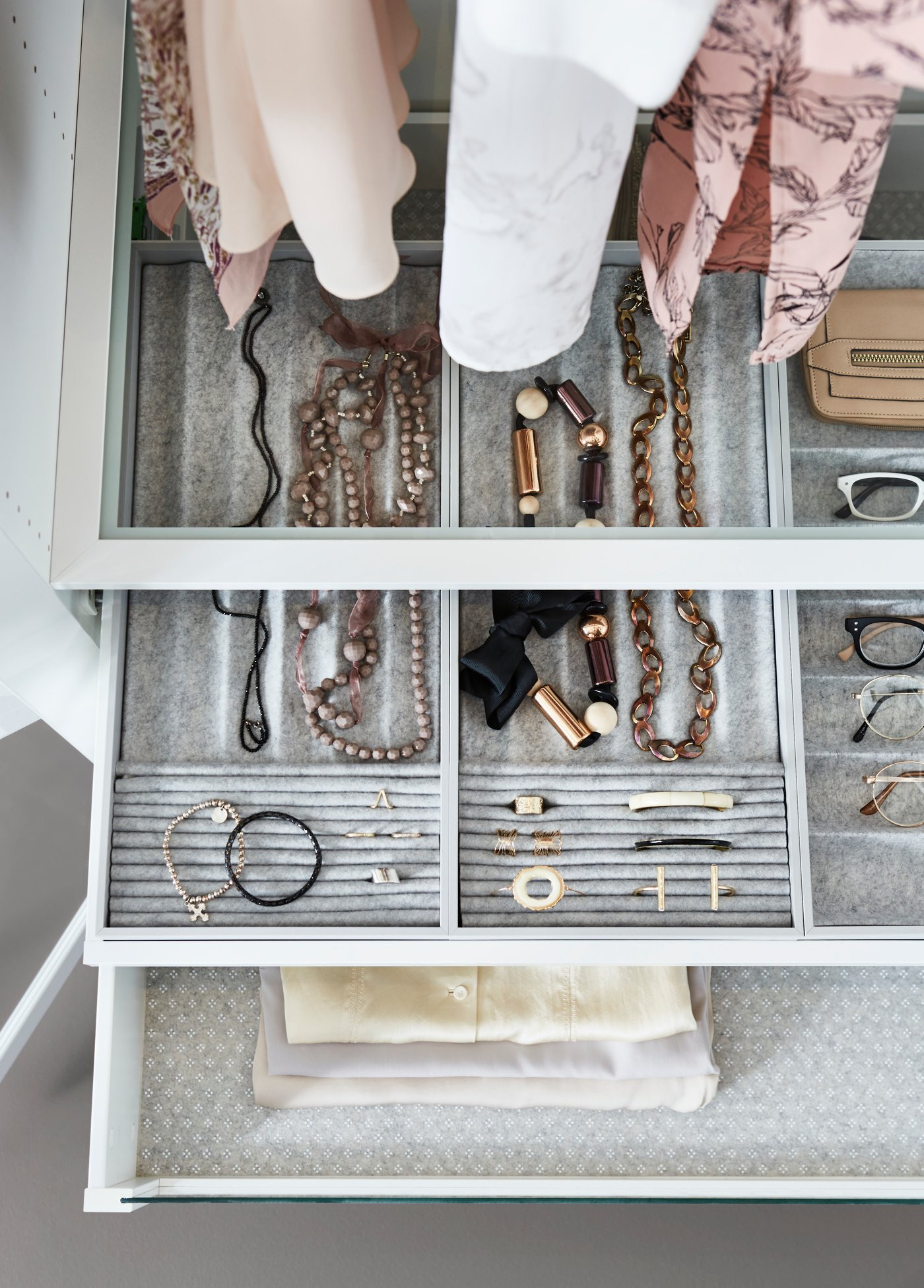 IKEA KOMPLEMENT insert for pull-out tray, light gray, 19 5/8x22 7/8 | IKEA US