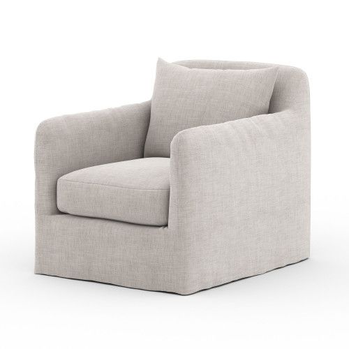 Four Hands Dade Outdoor Swivel Chair Stone Grey | Gracious Style
