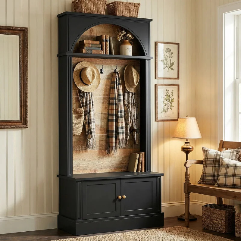 70.86" Hall Tree With Shoe Storage Bench, 4-In-1 Entryway Bench With Coat Rack | Wayfair North America